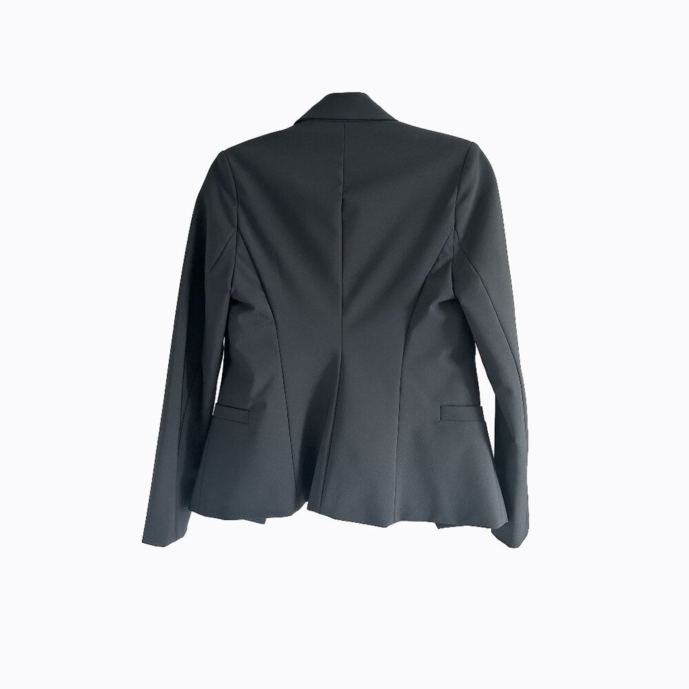 Nicole Miller Black Open Blazer XS Whimsigoth Y2K Military Tailored Office Siren - Picture 2 of 7